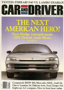 CAR & DRIVER 1992 APR - DIABLO vs. F40, SAC/SCCA RACES